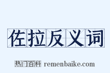 佐拉反义词是什么意思的图片